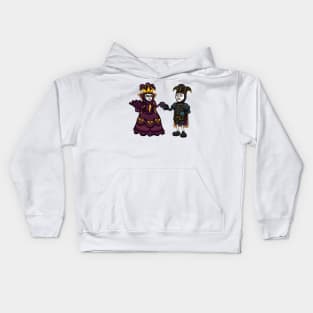 Venice Carnival Jester Couple Kids Hoodie